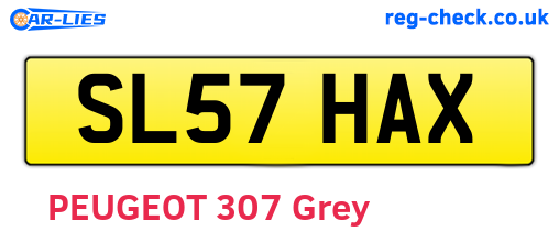 SL57HAX are the vehicle registration plates.