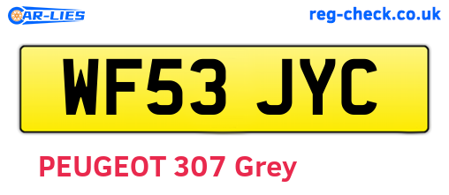 WF53JYC are the vehicle registration plates.