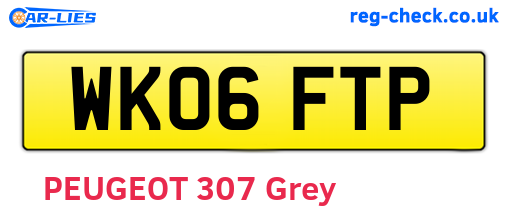 WK06FTP are the vehicle registration plates.