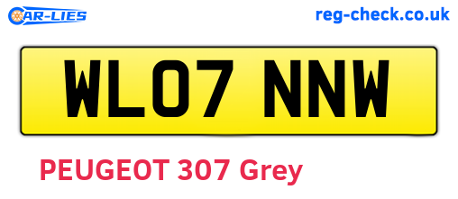 WL07NNW are the vehicle registration plates.