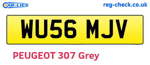 WU56MJV are the vehicle registration plates.