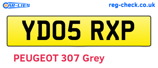 YD05RXP are the vehicle registration plates.