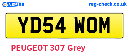 YD54WOM are the vehicle registration plates.