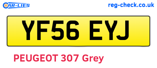 YF56EYJ are the vehicle registration plates.
