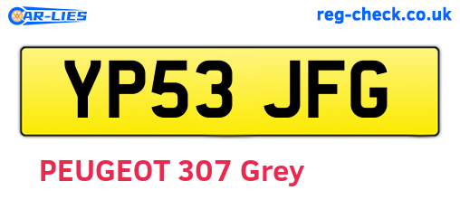 YP53JFG are the vehicle registration plates.