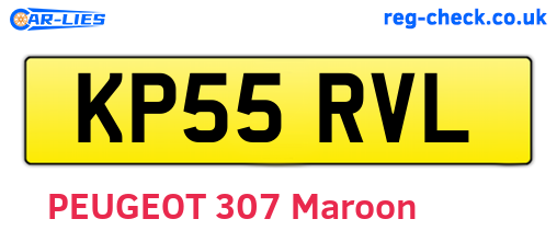 KP55RVL are the vehicle registration plates.