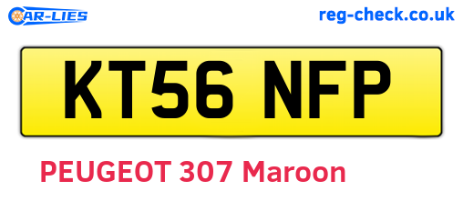 KT56NFP are the vehicle registration plates.