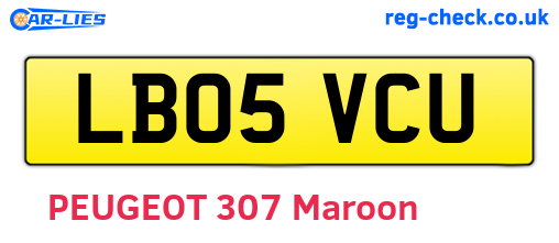 LB05VCU are the vehicle registration plates.