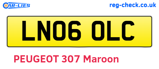 LN06OLC are the vehicle registration plates.