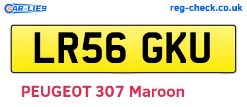 LR56GKU are the vehicle registration plates.