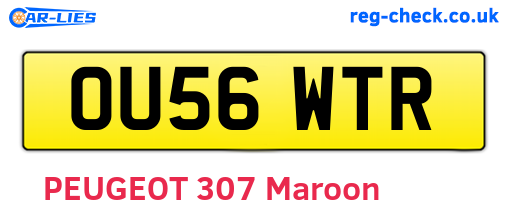 OU56WTR are the vehicle registration plates.