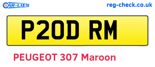 P20DRM are the vehicle registration plates.