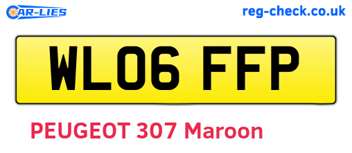 WL06FFP are the vehicle registration plates.
