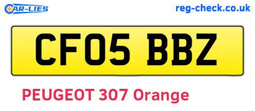 CF05BBZ are the vehicle registration plates.
