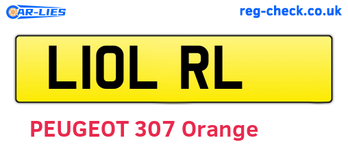 L10LRL are the vehicle registration plates.