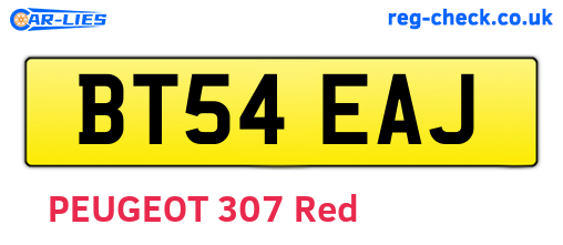BT54EAJ are the vehicle registration plates.