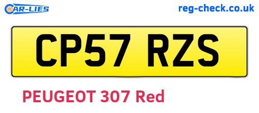 CP57RZS are the vehicle registration plates.