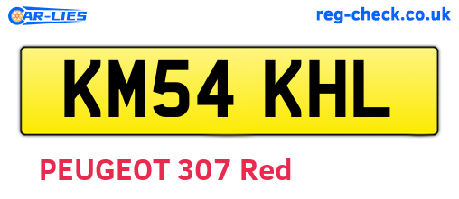KM54KHL are the vehicle registration plates.