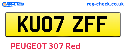 KU07ZFF are the vehicle registration plates.