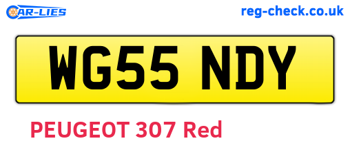 WG55NDY are the vehicle registration plates.