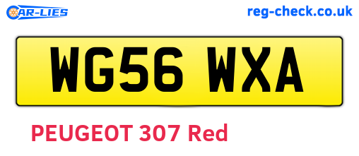 WG56WXA are the vehicle registration plates.