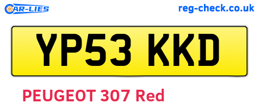 YP53KKD are the vehicle registration plates.