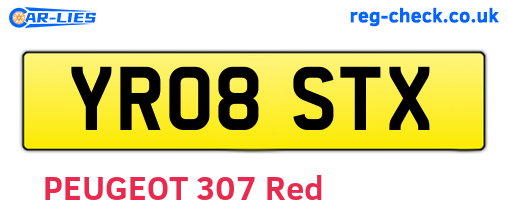 YR08STX are the vehicle registration plates.