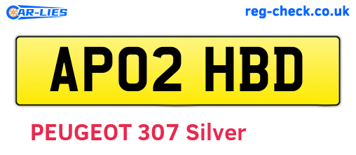 AP02HBD are the vehicle registration plates.