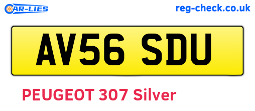 AV56SDU are the vehicle registration plates.