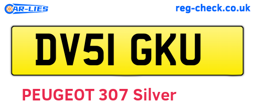 DV51GKU are the vehicle registration plates.