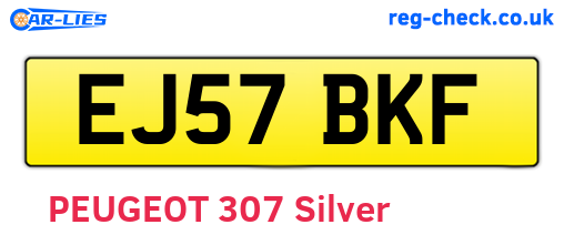 EJ57BKF are the vehicle registration plates.