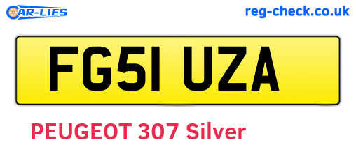 FG51UZA are the vehicle registration plates.