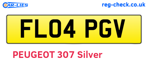 FL04PGV are the vehicle registration plates.