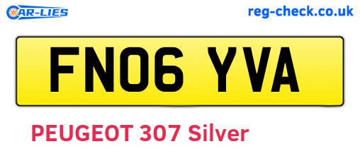 FN06YVA are the vehicle registration plates.