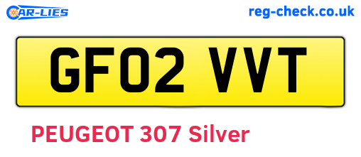 GF02VVT are the vehicle registration plates.