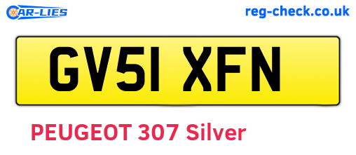 GV51XFN are the vehicle registration plates.