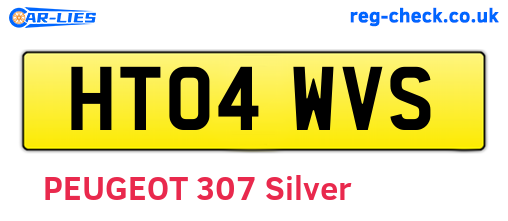 HT04WVS are the vehicle registration plates.