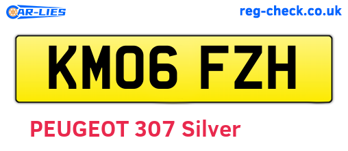 KM06FZH are the vehicle registration plates.