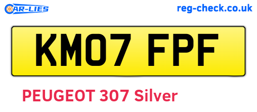 KM07FPF are the vehicle registration plates.