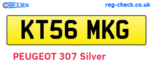 KT56MKG are the vehicle registration plates.
