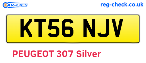 KT56NJV are the vehicle registration plates.