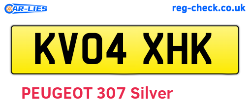 KV04XHK are the vehicle registration plates.