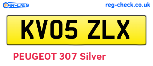 KV05ZLX are the vehicle registration plates.