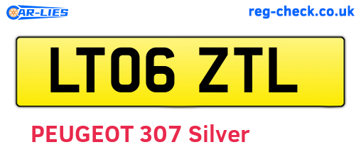 LT06ZTL are the vehicle registration plates.