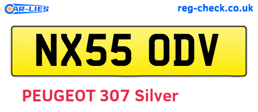 NX55ODV are the vehicle registration plates.