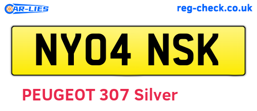 NY04NSK are the vehicle registration plates.