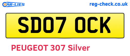 SD07OCK are the vehicle registration plates.