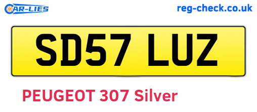 SD57LUZ are the vehicle registration plates.