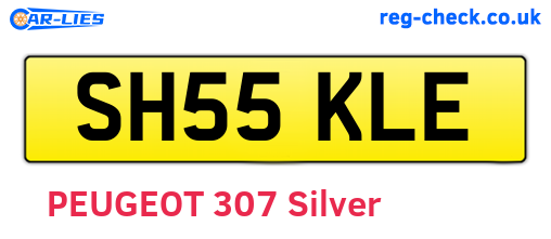 SH55KLE are the vehicle registration plates.