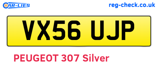 VX56UJP are the vehicle registration plates.